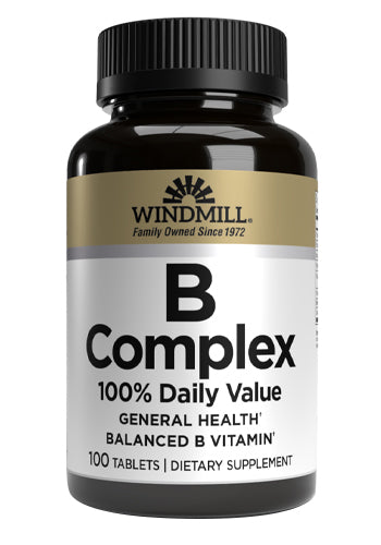 B COMPLEX WINDMILL 100 TABLETAS