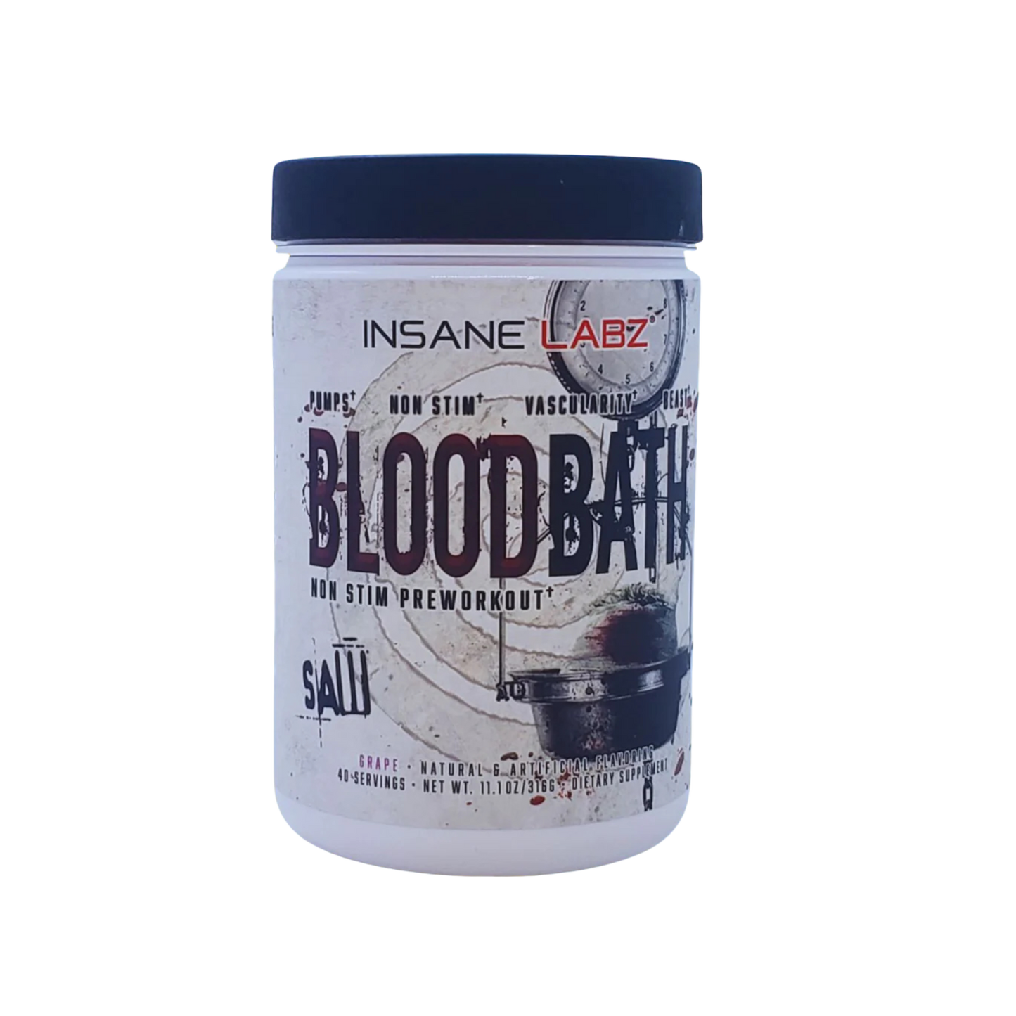 BLOODBATH SAW SERIES NON STIM PRE WORKOUT 40 SERV EDICION ESPECIAL INSANE LABZ
