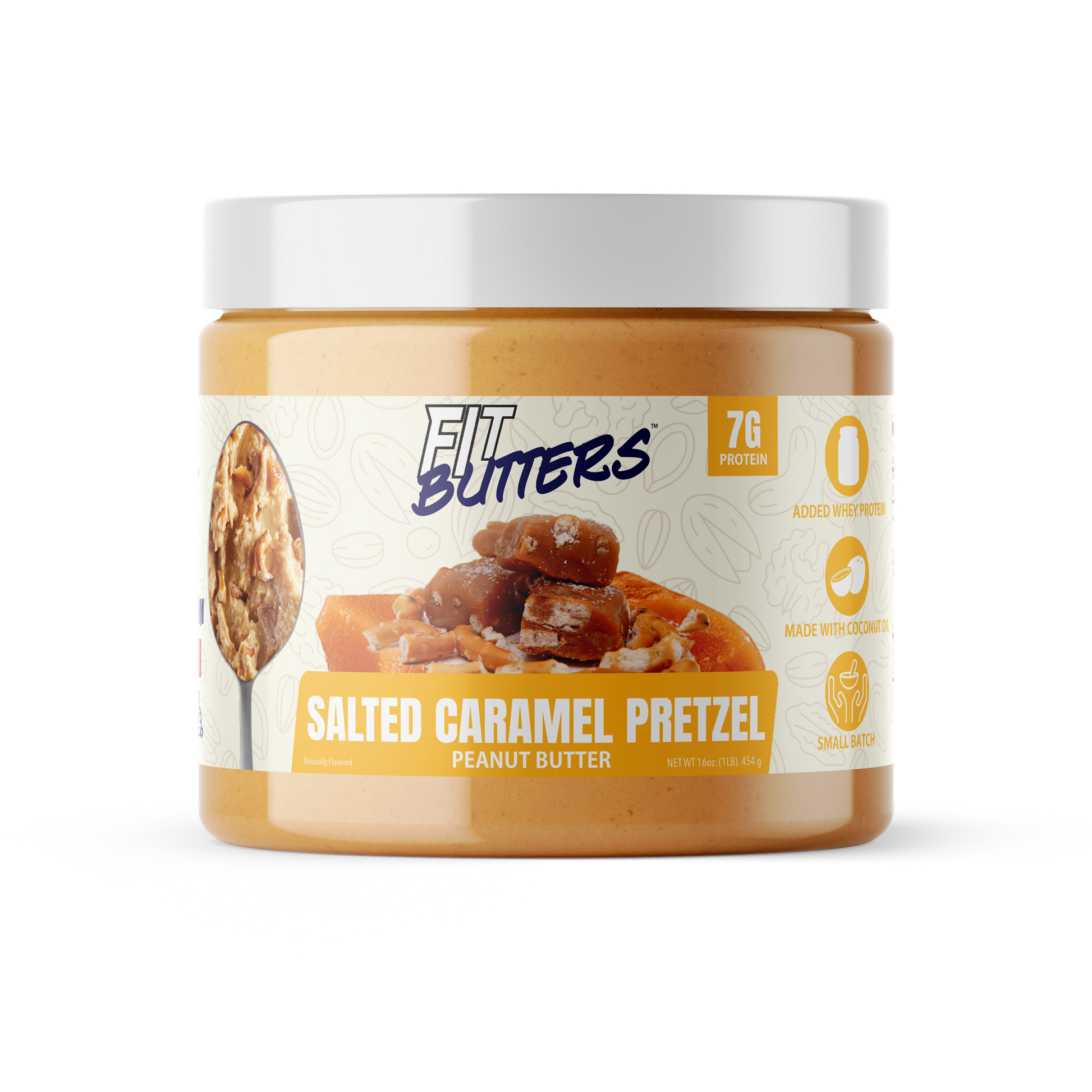 FIT BUTTERS SALTED CARAMEL PRETZEL PEANUT BUTTER