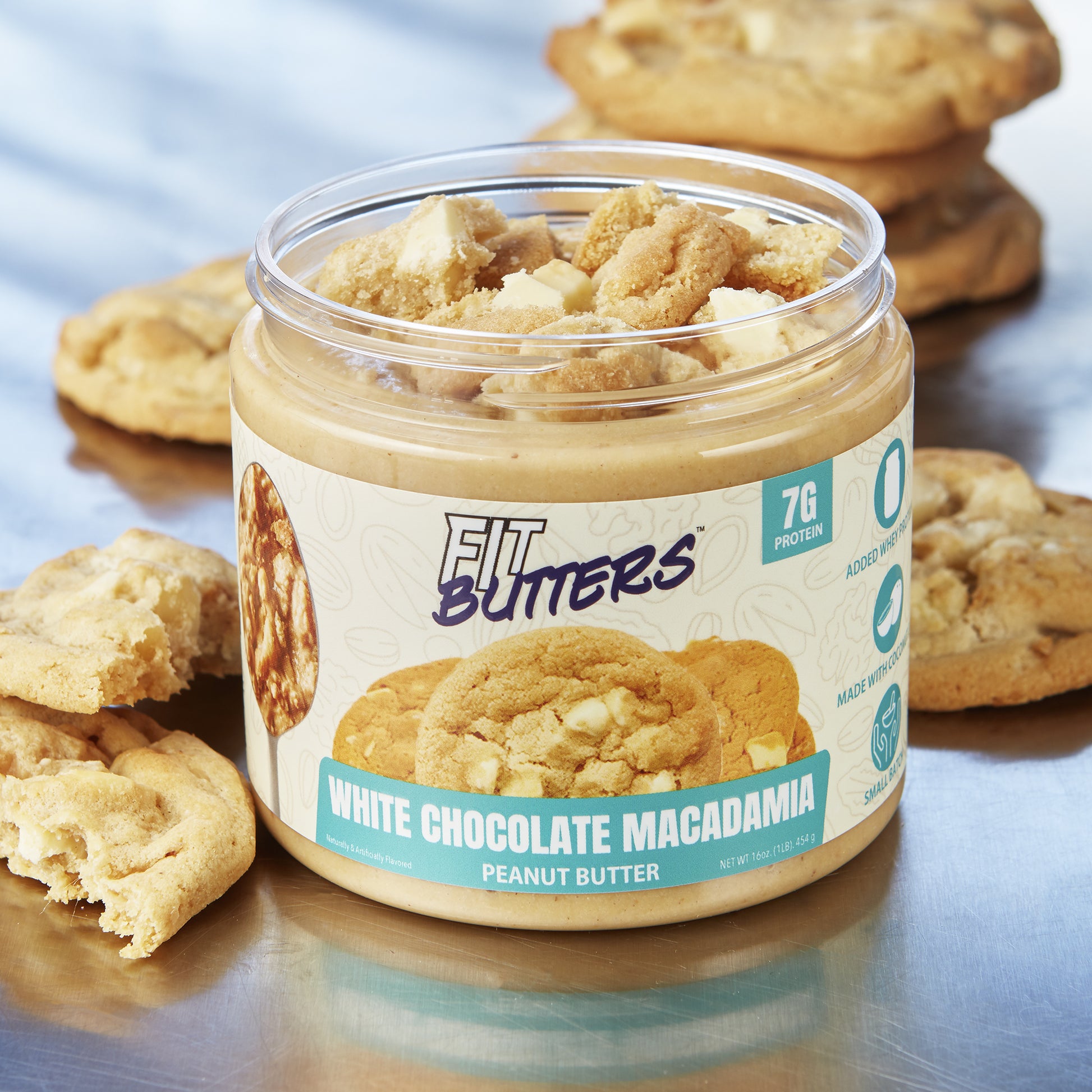 FIT BUTTERS WHITE CHOCOLATE MACADAMIA PEANUT BUTTER