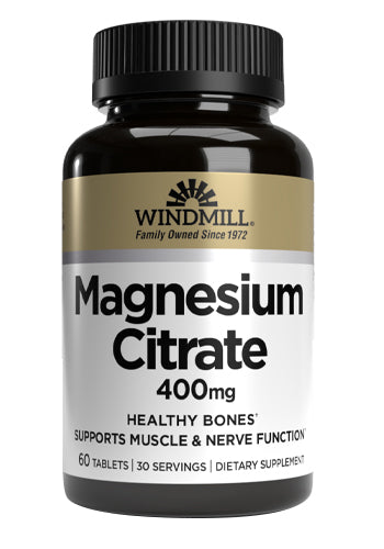 MAGNESIUM CITRATE 400MG WINDMILL- 60 TABLETAS