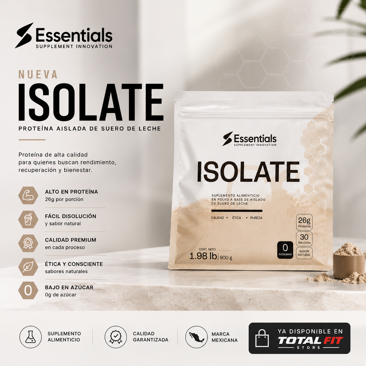 ISOLATE ESSENTIALS SABOR NATURAL