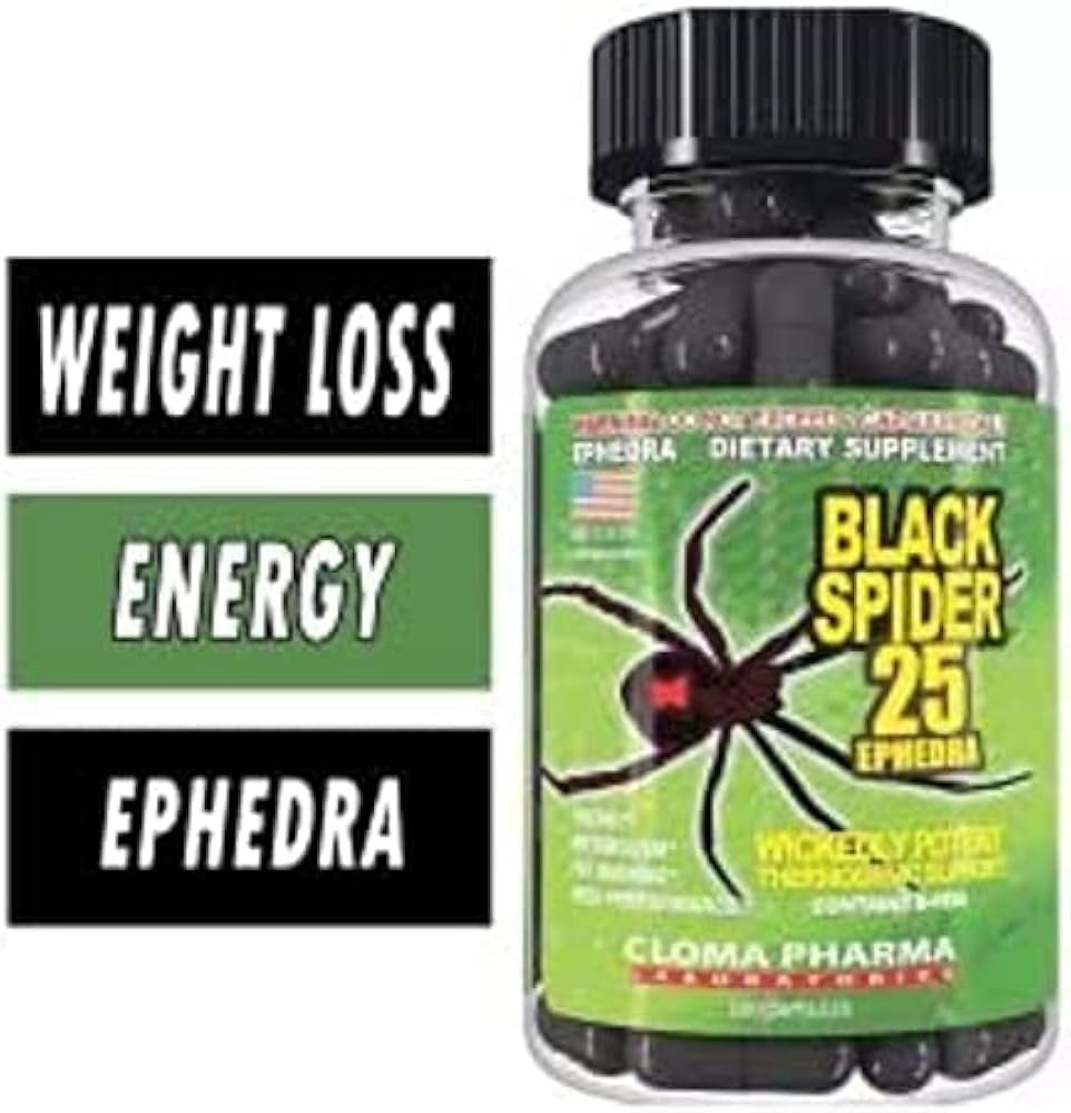 BLACK SPIDER 25 EPHEDRA 100CAPS CLOMA PHARMA