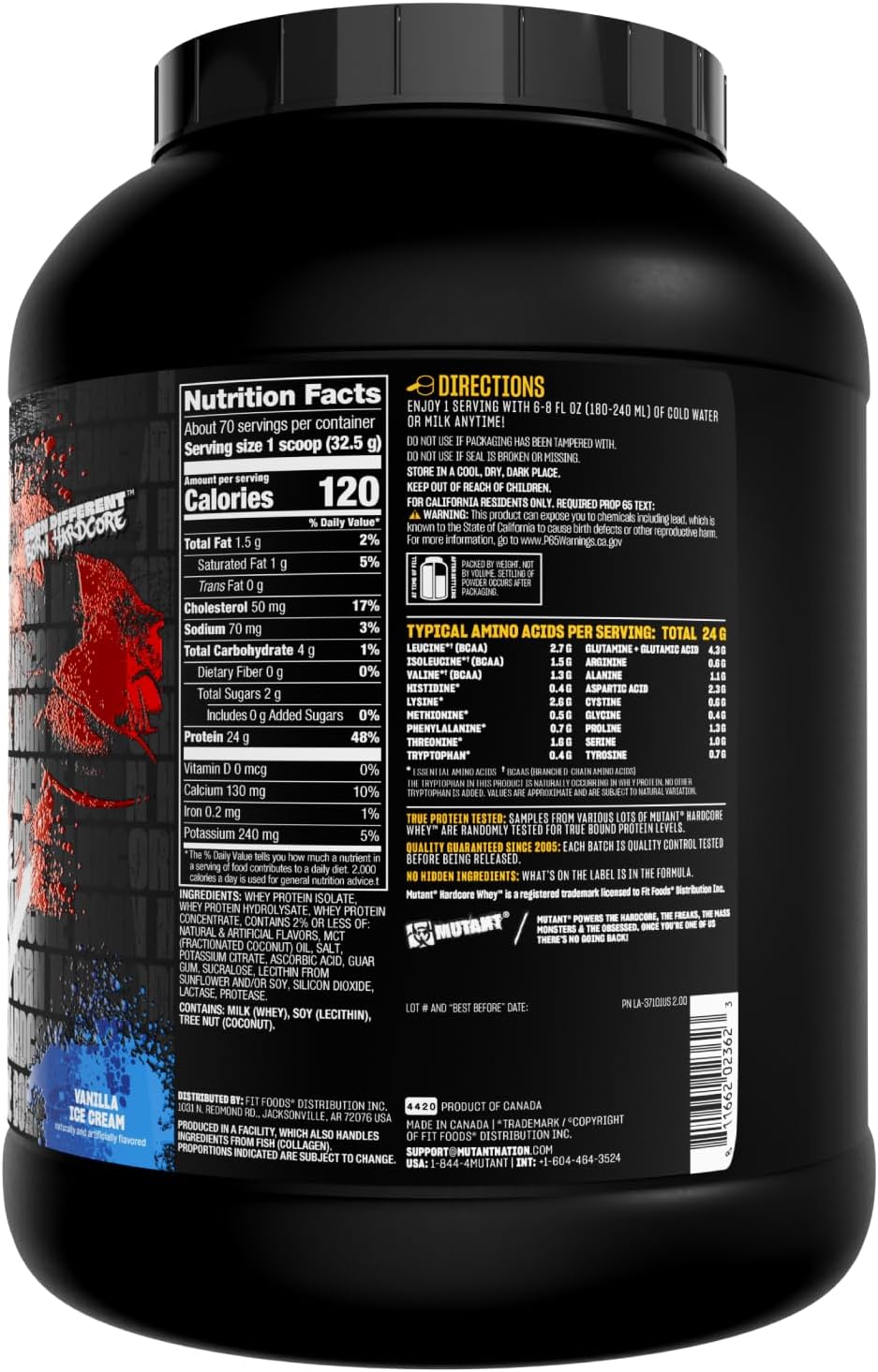 MUTANT HARDCORE WHEY  5LB