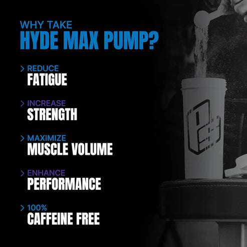 HYDE MAX PUMP PRE ENTRENO SIN CAFEINA 20 SERVS