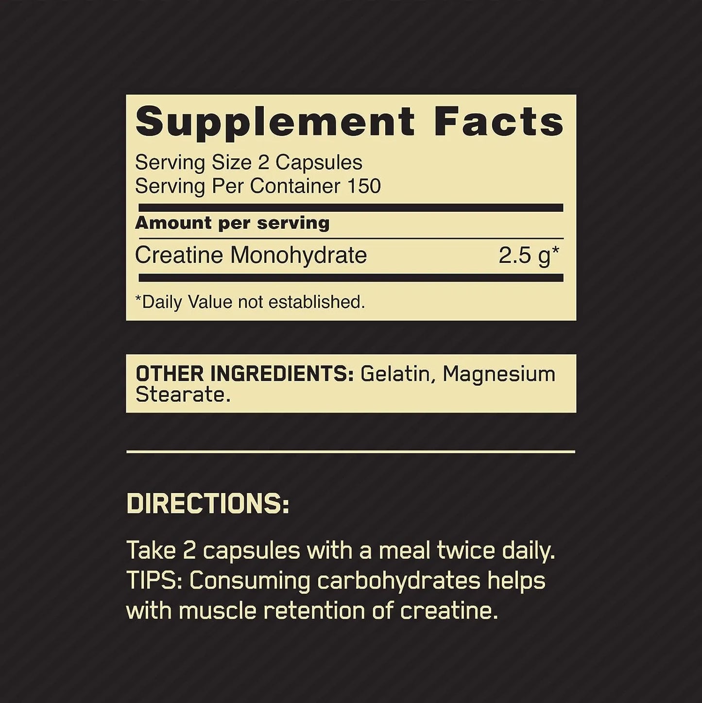 OPTIMUM NUTRITION CREATINE 300 CAPS