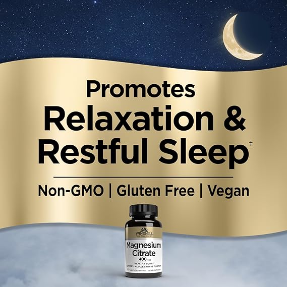 MAGNESIUM CITRATE 400MG WINDMILL- 60 TABLETAS