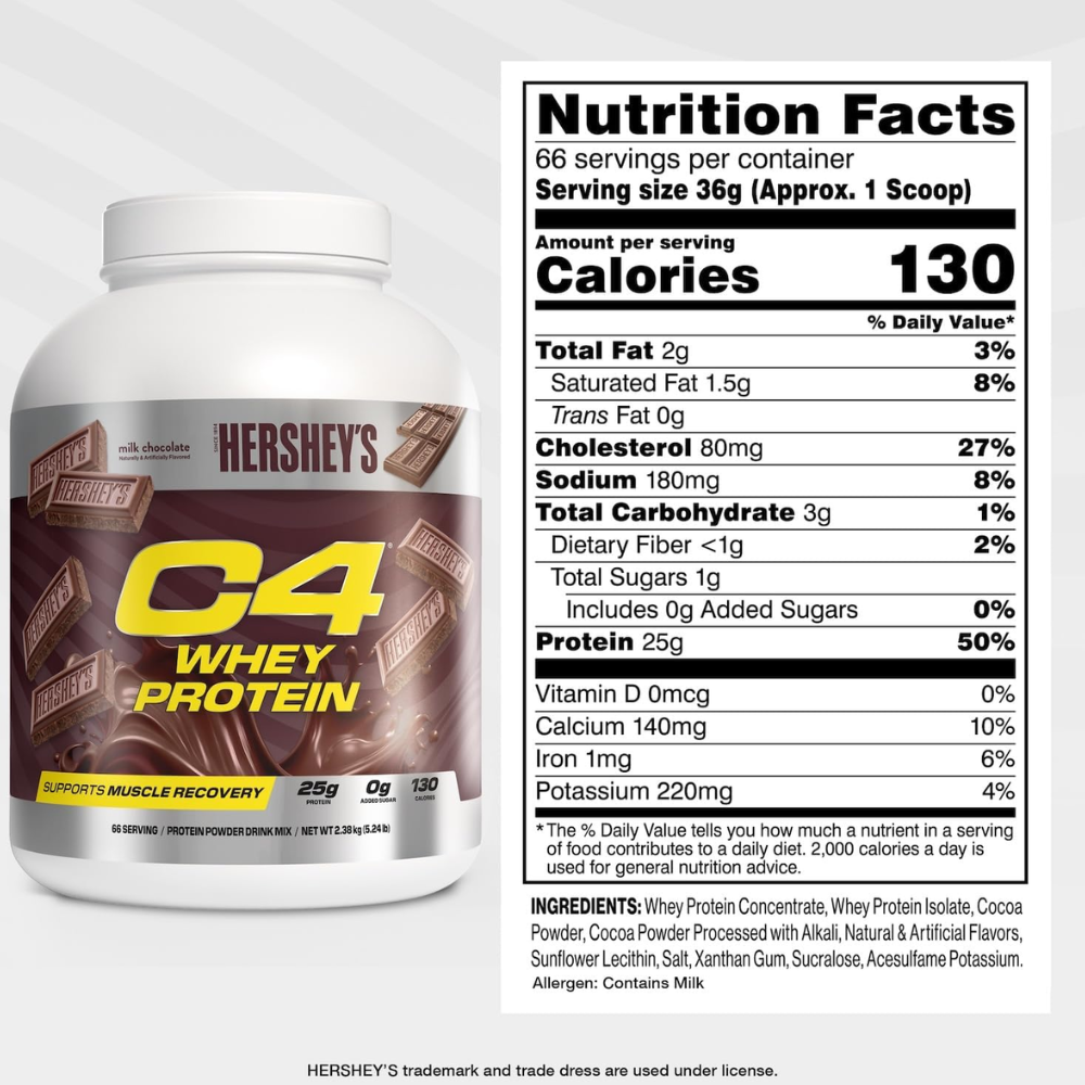 C4 WHEY PROTEIN HERSHEY"S 5LB
