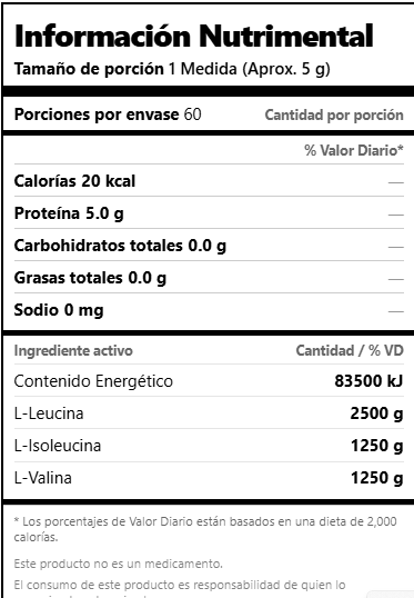 BCAA POWDER META NUTRITION 300 GR