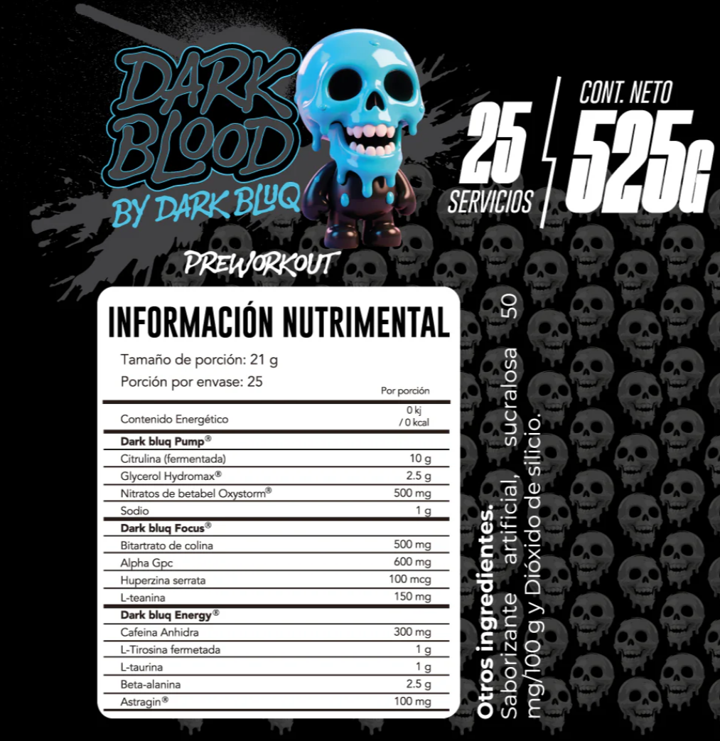 💀Dark   Blood   Pre-entreno   |   Focus   Energy   Pump