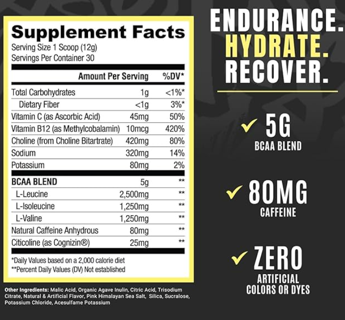 RYSE BCAA + FOCUS POWDER