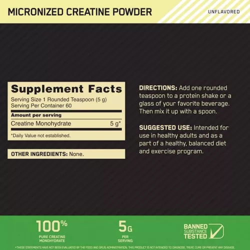 CREATINE MICRONIZED POWDER ON 300G