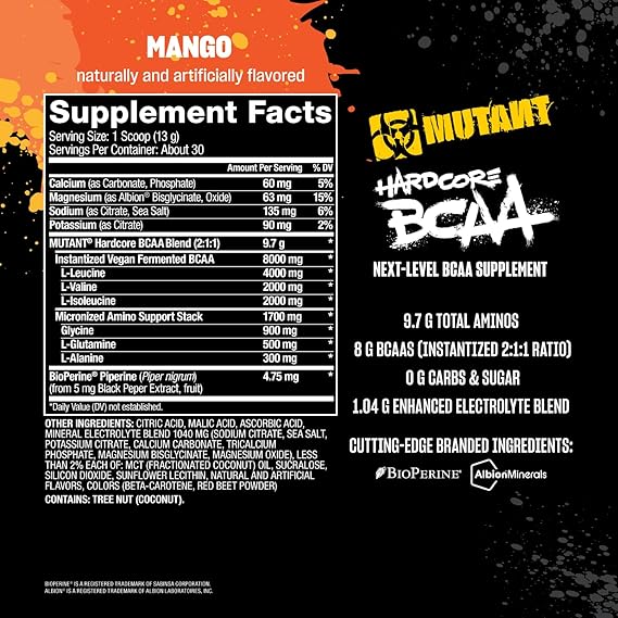 MUTANT HARDCORE BCAA 30 SERVS