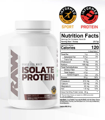 RAW NUTRITION GRASS FED WHEY ISOLATE PROTEIN