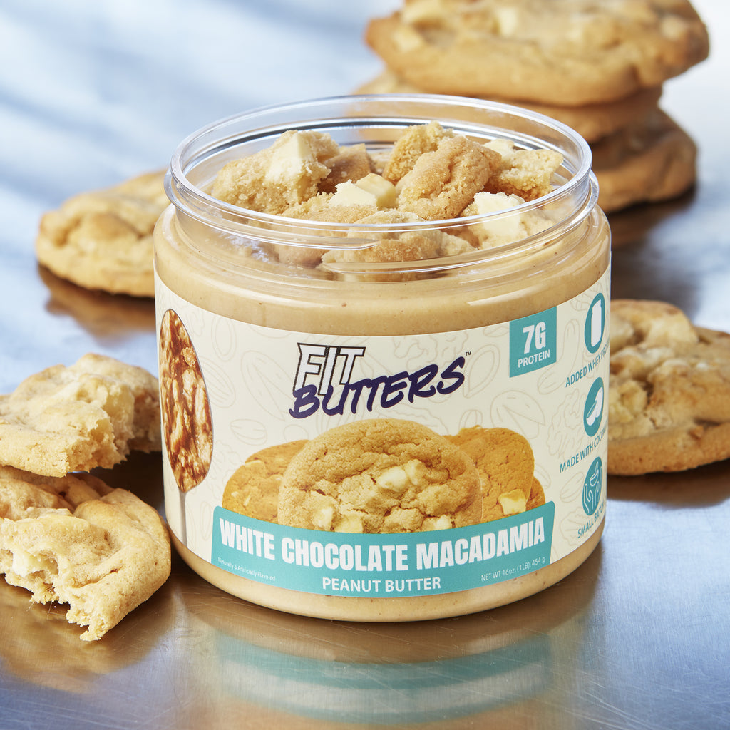 FIT BUTTERS WHITE CHOCOLATE MACADAMIA PEANUT BUTTER
